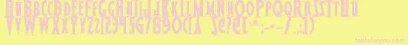 Wolf4bp Font – Pink Fonts on Yellow Background