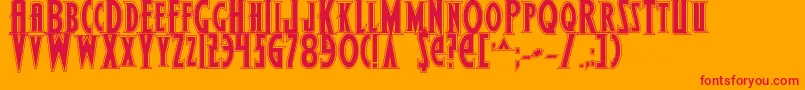 Wolf4bp Font – Red Fonts on Orange Background