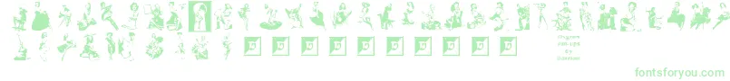 ElvgrenPinUps-Schriftart – Grüne Schriften