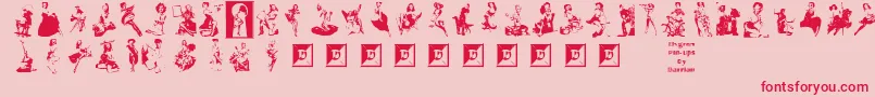 More about ElvgrenPinUps Font ElvgrenPinUps Font – Red Fonts on Pink Background