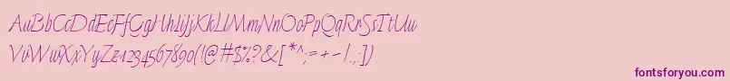 fuente LinotypeFinerlinerMicro – Fuentes Moradas Sobre Fondo Rosa