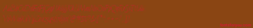 LinotypeFinerlinerMicro Font – Red Fonts on Brown Background