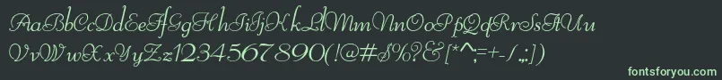 Fonte ReliantLimitedFreeVersion – fontes verdes em um fundo preto