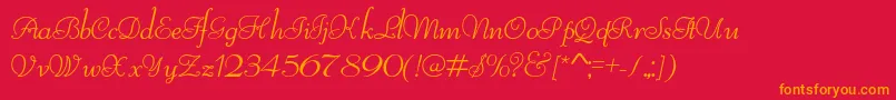 ReliantLimitedFreeVersion Font – Orange Fonts on Red Background