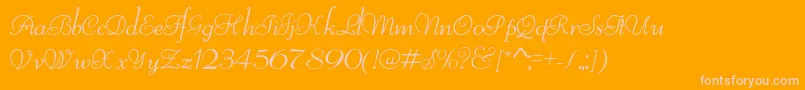 ReliantLimitedFreeVersion Font – Pink Fonts on Orange Background