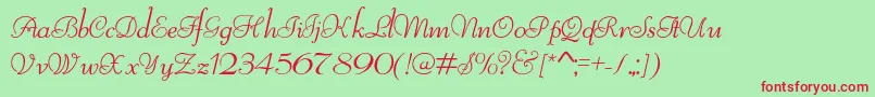 ReliantLimitedFreeVersion Font – Red Fonts on Green Background