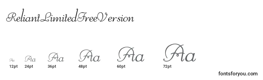 ReliantLimitedFreeVersion Font Sizes