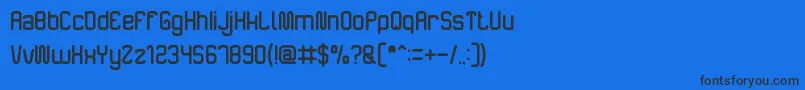 Шрифт TheHappiness – чёрные шрифты на синем фоне