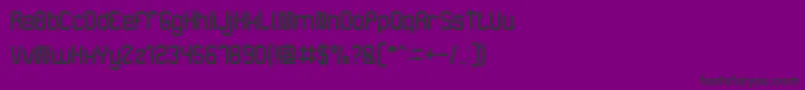 Fonte TheHappiness – fontes pretas em um fundo violeta