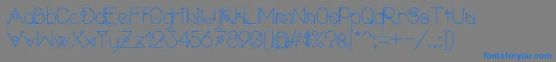 PolarvertexRegular Font – Blue Fonts on Gray Background