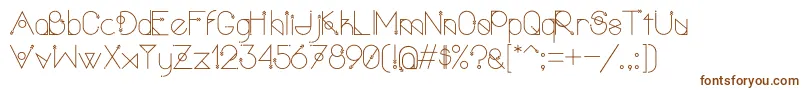 PolarvertexRegular Font – Brown Fonts on White Background
