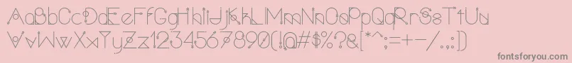 PolarvertexRegular Font – Gray Fonts on Pink Background
