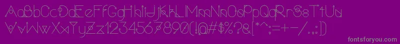 PolarvertexRegular Font – Gray Fonts on Purple Background