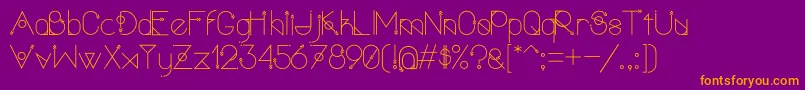 PolarvertexRegular Font – Orange Fonts on Purple Background