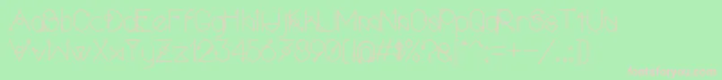 PolarvertexRegular-Schriftart – Rosa Schriften auf grünem Hintergrund