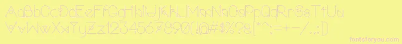 PolarvertexRegular Font – Pink Fonts on Yellow Background