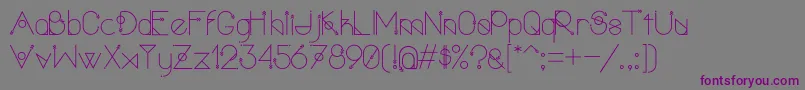 PolarvertexRegular Font – Purple Fonts on Gray Background