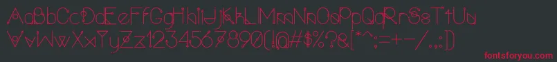PolarvertexRegular-Schriftart – Rote Schriften auf schwarzem Hintergrund