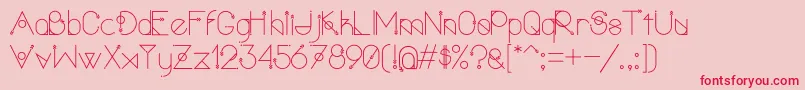 PolarvertexRegular-Schriftart – Rote Schriften auf rosa Hintergrund