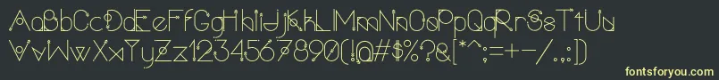 PolarvertexRegular Font – Yellow Fonts on Black Background