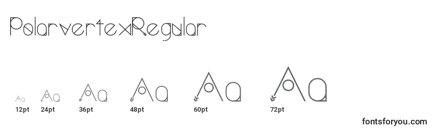 Размеры шрифта PolarvertexRegular