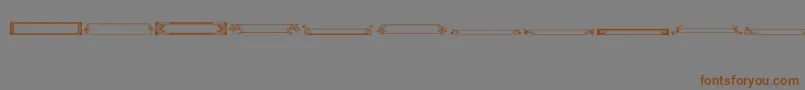 Więcej informacji o czcionce VintagePanels010 Czcionka VintagePanels010 – brązowe czcionki na szarym tle