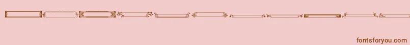 Шрифт VintagePanels010 – коричневые шрифты на розовом фоне