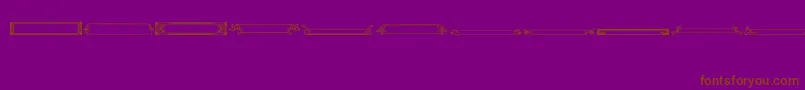 Fonte VintagePanels010 – fontes marrons em um fundo roxo