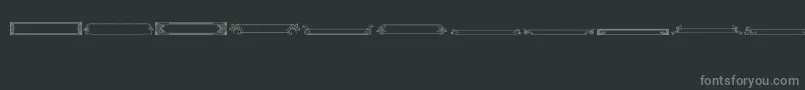Czcionka VintagePanels010 – szare czcionki na czarnym tle