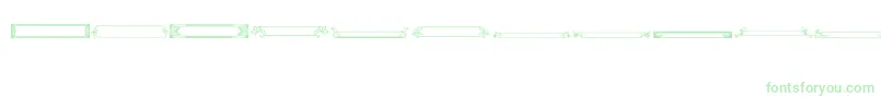 Więcej informacji o czcionce VintagePanels010 Czcionka VintagePanels010 – zielone czcionki na białym tle