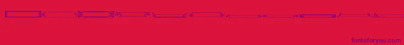 VintagePanels010 Font – Purple Fonts on Red Background