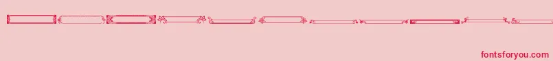 VintagePanels010 Font – Red Fonts on Pink Background