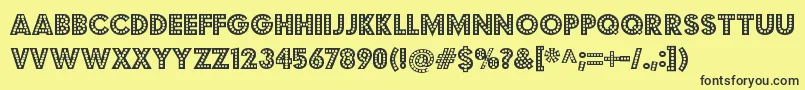 BudmojigglerRegular Font – Black Fonts on Yellow Background