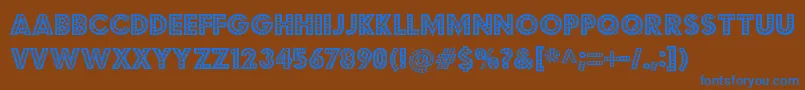 BudmojigglerRegular Font – Blue Fonts on Brown Background