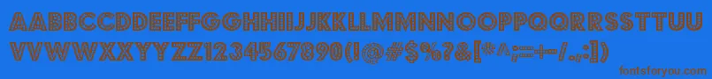 BudmojigglerRegular Font – Brown Fonts on Blue Background