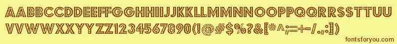BudmojigglerRegular Font – Brown Fonts on Yellow Background