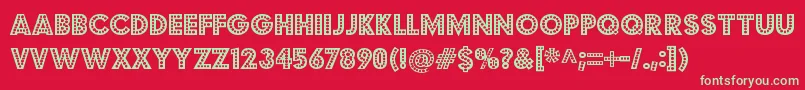 BudmojigglerRegular Font – Green Fonts on Red Background