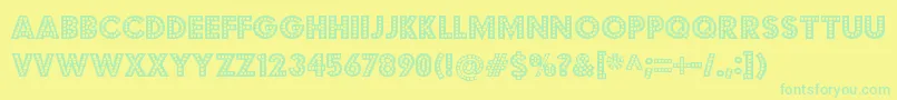 BudmojigglerRegular Font – Green Fonts on Yellow Background