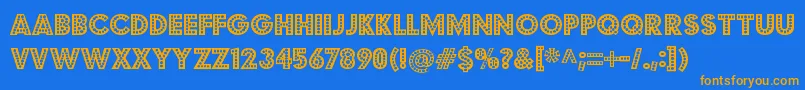 BudmojigglerRegular Font – Orange Fonts on Blue Background