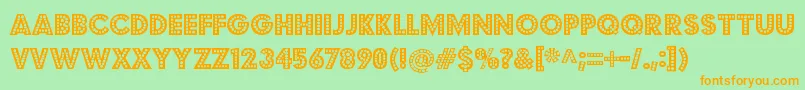 BudmojigglerRegular Font – Orange Fonts on Green Background