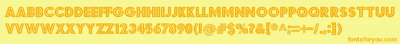 BudmojigglerRegular Font – Orange Fonts on Yellow Background
