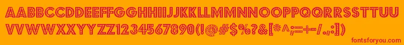 BudmojigglerRegular Font – Red Fonts on Orange Background