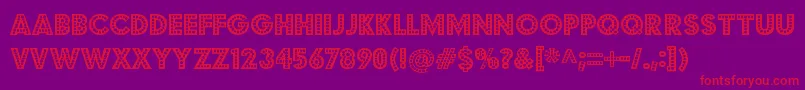 BudmojigglerRegular Font – Red Fonts on Purple Background