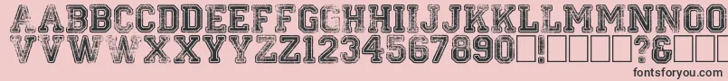 Colleged Font – Black Fonts on Pink Background