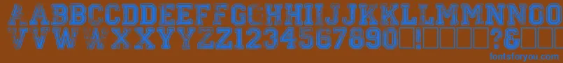 More about Colleged Font Colleged Font – Blue Fonts on Brown Background