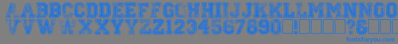 Colleged Font – Blue Fonts on Gray Background