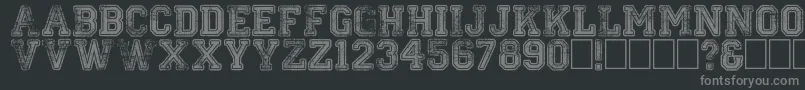 Colleged Font – Gray Fonts on Black Background