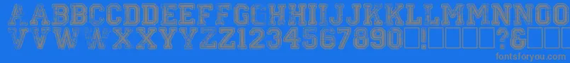 Colleged Font – Gray Fonts on Blue Background