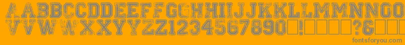 Colleged Font – Gray Fonts on Orange Background