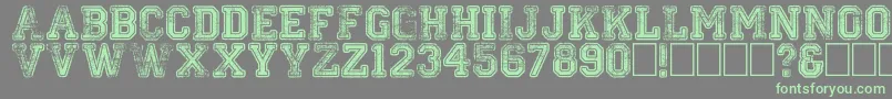 Colleged Font – Green Fonts on Gray Background